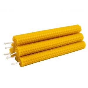 Natural Beeswax Pillar Candles Handmade Honeycomb Roll