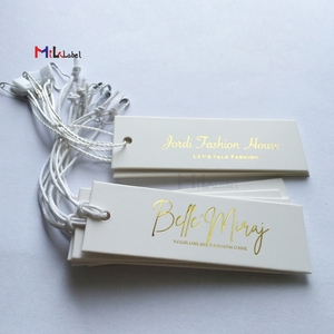 Custom Logo Garment Hang Tags Gold Foil Stamping