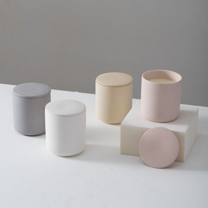 Matte Ceramic Candle Jars with Lid