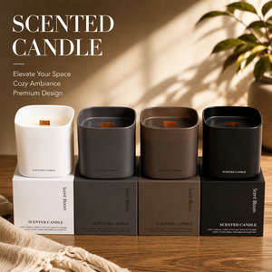 Eco Friendly Custom Logo Woodwick Soy Wax Scented Candle