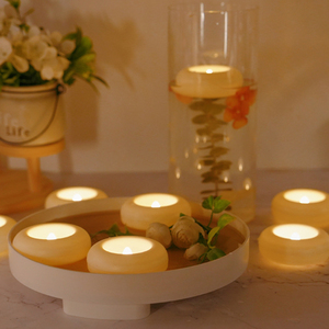 Matti's Battery Operated Plastic Floating Water Warm Light Flameless Led Tealight Candle