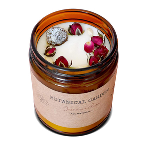 Home Decor 100% Essential Oil Organic Jasmine & Rose Scented Pure Soy Wax Candle