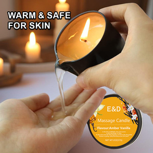 2 Oz Luxury Vanilla Organic Soy Wax Essential Oil Massage Oil Candle