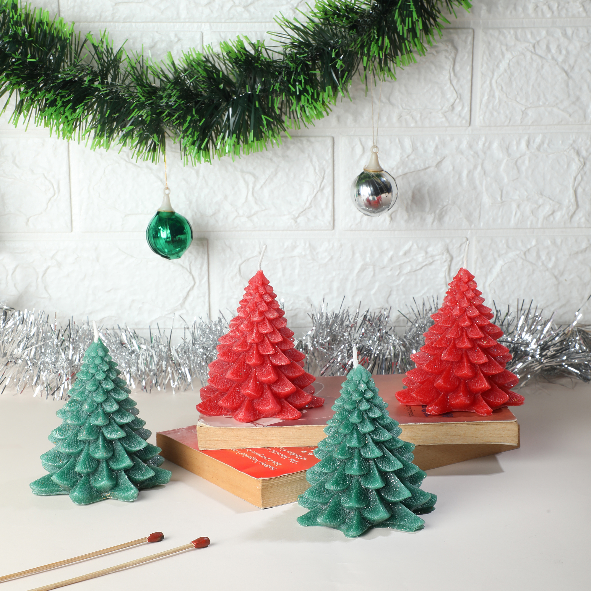 Christmas tree novelty candles and seasonal gifting range