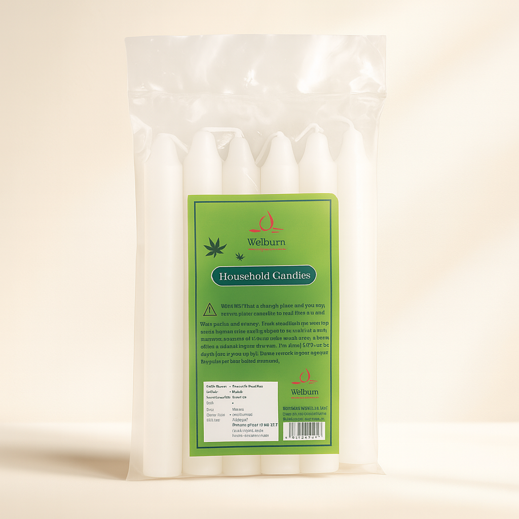 Private label bulk packaging of small white votive and prayer candles