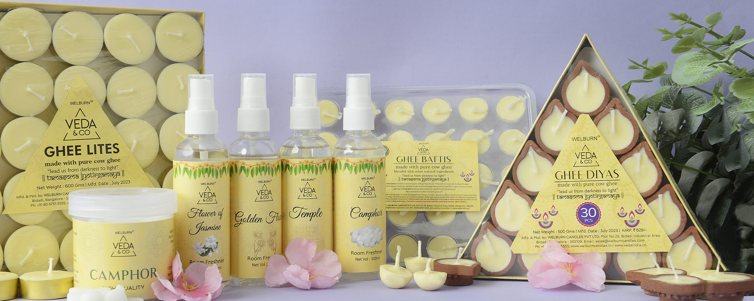 Devotional and puja candle sets for festive celebrations