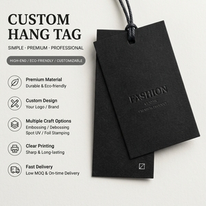 Custom Matte Black Garment Hang Tags