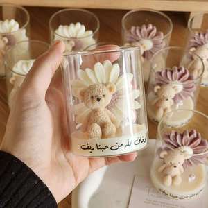 Custom Cute Candles Scented Bear Daisy Floral Fragrance Bear Candles