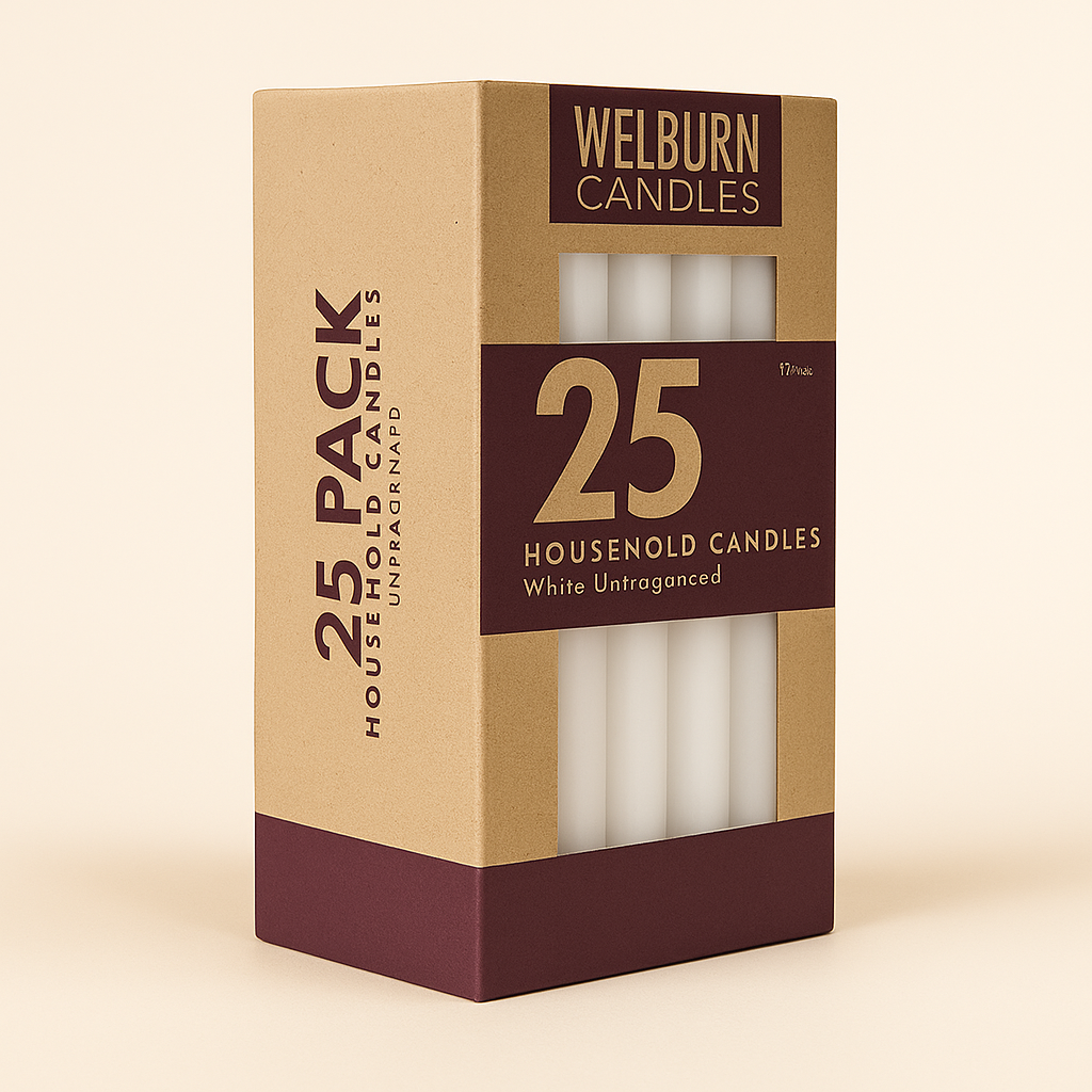 Bulk Taper Household Candles manufactured for retail supply
