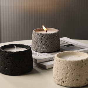 Scented Soy Wax Cement Jar Candles Modern Art Candle