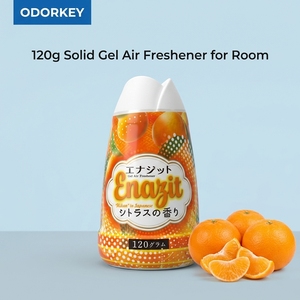 Custom Citrus Fragrance Logo Air Freshener Gel Deodorizer Bottle Room Long Lasting Eco-Friendly MSDS Passed Manufacturer Direct