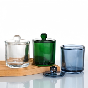 Unique Creative Squircle Empty Candle Jar With Glass Lid