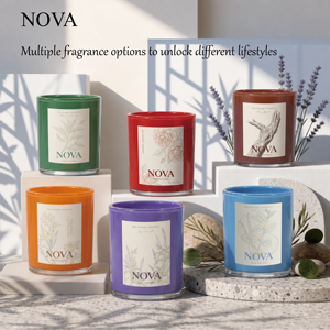 NOVA Luxury Soy & Coconut Wax Scented Candle Designer Label